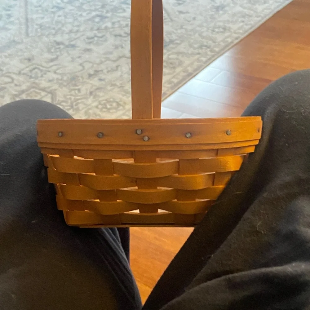 Longaberger Basket Tan Woven Basket Bag from the American Cancer Society.